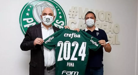 Direção do Palmeiras anuncia a renovação de contrato com a Puma até 2024