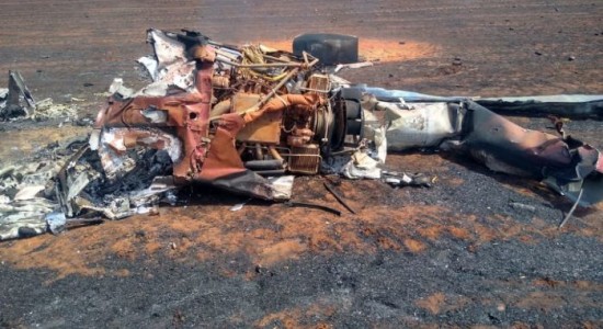 POLICIA MT SEGURANÇA MT Helicóptero cai em propriedade rural em Campo Verde