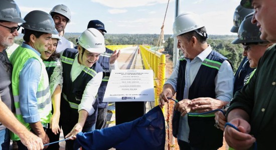 1ª ponte da Ferrovia Estadual é entregue em Mato Grosso