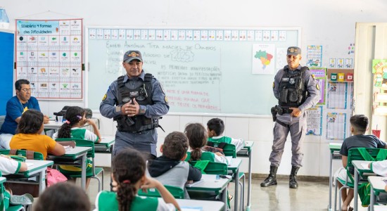 Parceria da Prefeitura de Cuiabá com a PM reforça segurança nas escolas