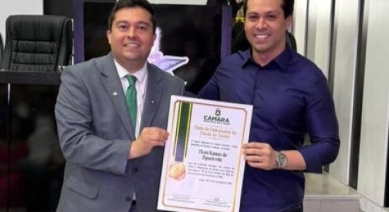Vereador Jean Barros entrega Título de Embaixador de Cuiabá ao empresário Elson Ramos