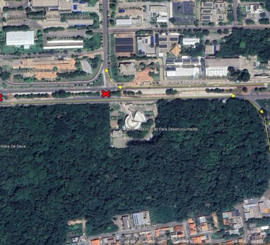 Dois cruzamentos na Avenida do CPA serão temporariamente fechados para obras do BRT