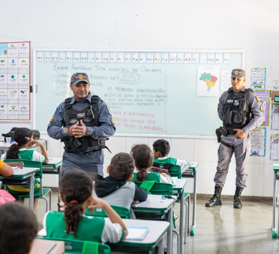 Parceria da Prefeitura de Cuiabá com a PM reforça segurança nas escolas