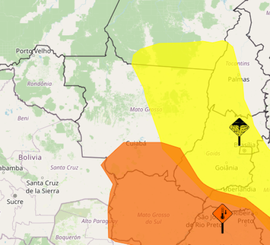 Cuiabá recebe alerta de queda de temperatura nesta terça-feira