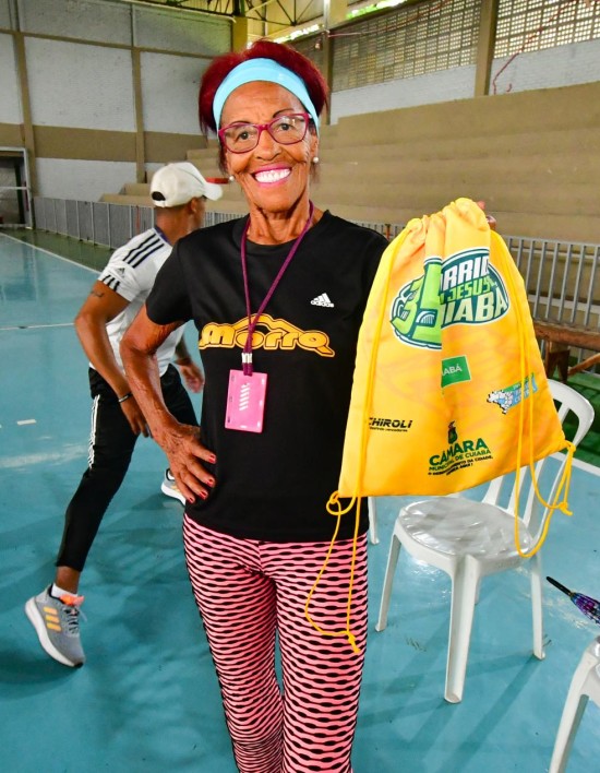 Maria do Carmo, aos 85 anos, já garantiu kit para 35ª Edição da Corrida Pedestre Senhor Bom Jesus de Cuiabá