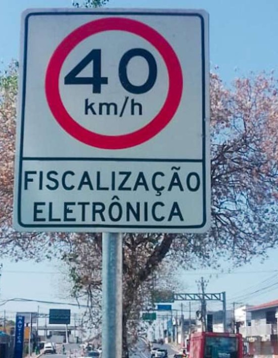 Novo limite de velocidade