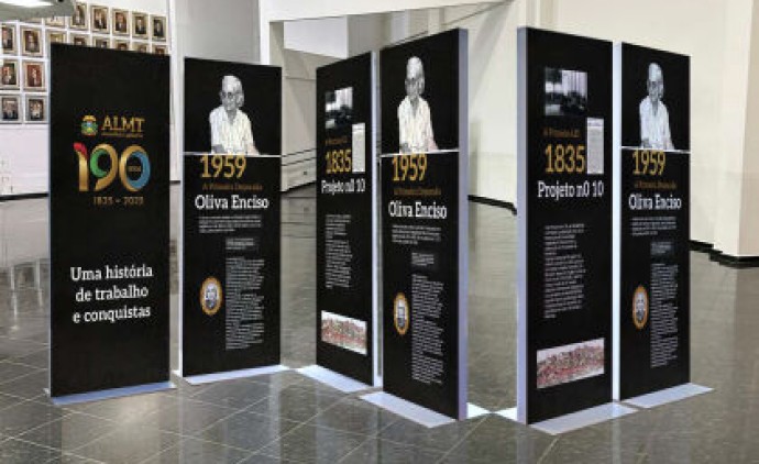 ALMT comemora 190 anos com exposição e projeção de imagens na fachada