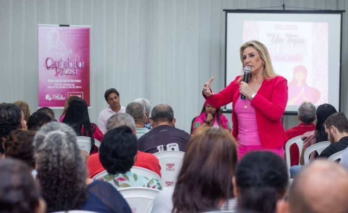 Outubro Rosa Primeira-dama diz que prioridade será acompanhamento de casos identificados em ação do Outubro Rosa